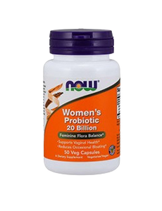 OUTLET VALIDADE JULHO 2024 Women’s Probiotic 20 Billion 50 cápsulas -Now - Crisdietética
