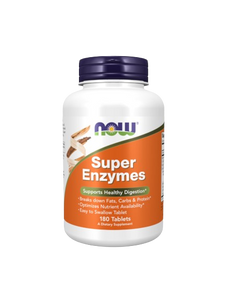 Super Enzymes 180 Comprimidos - Now - Crisdietética