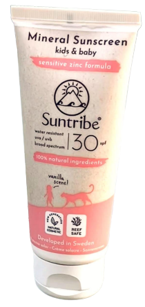 Protetor Solar Mineral Natural Infantil Baunilha FPS 30 (100 ml) - Suntribe - Crisdietética