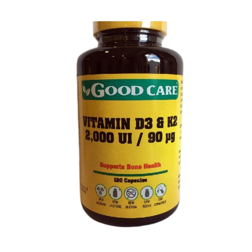 Vitamin D3 & K2 2000 UI 90 ug 120 cápsulas - Good Care
