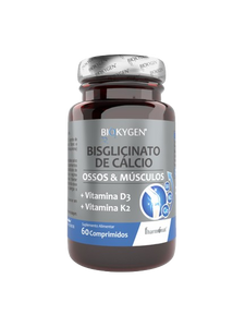 Bisglicinato de Cálcio + D3+K2 60 Comp - Biokygen