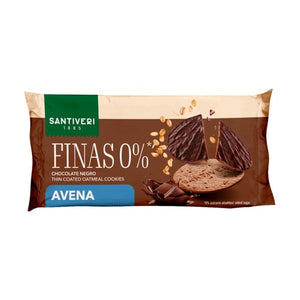 Bolachas Finas de Aveia c/cobertura de Chocolate Preto - Santiveri - Crisdietética