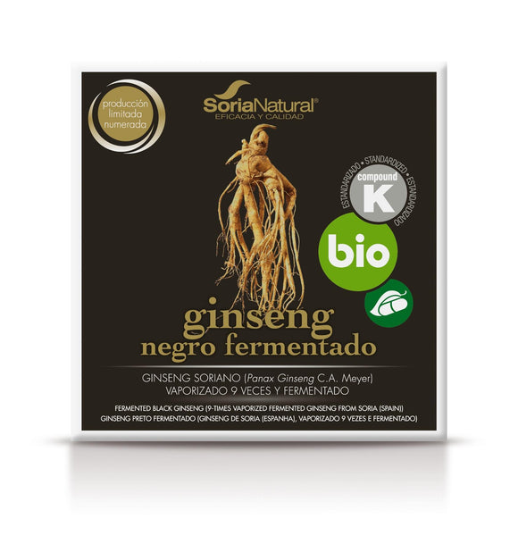 Ginseng Negro Fermentado 24 cápsulas - Soria Natural