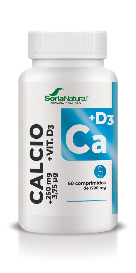 Cálcio + Vitamina D3 60 comprimidos - Soria Natural