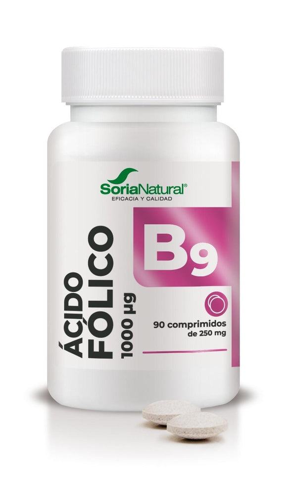 Vitamina B9 Ácido Fólico 90 comprimidos - Soria Natural