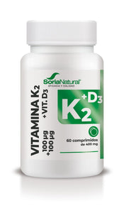 Vitamina K2 + Vitamina D3 60 comprimidos - Soria Natural