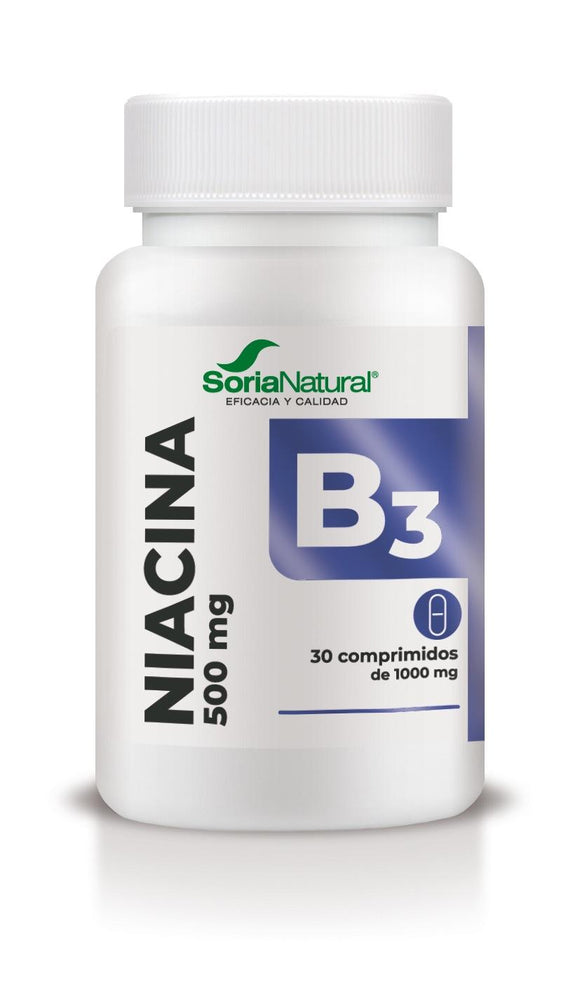 Vitamina B3 30 comprimidos - Soria Natural