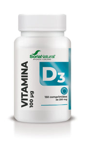 Vitamina D3 150 comprimidos - Soria Natural