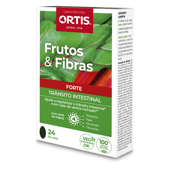 Frutos e Fibras Forte 24 Comprimidos - Ortis - Crisdietética