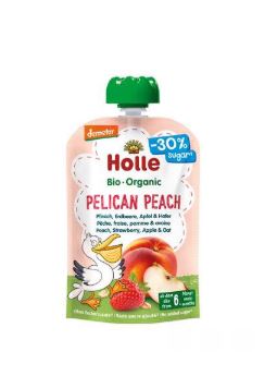 Puré Pêssego Morango Maçã e Aveia 100 Gr - Holle