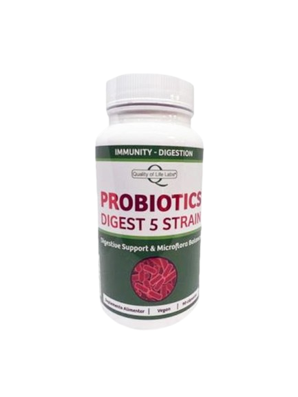 Probiotics Digest 5 Strain – 90 Cáps – Quality of Life Labs