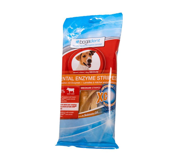 Dental Enzyme Stripes Medium (Cão) 100g  - Bogadent - Crisdietética