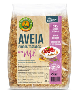 Flocos de Aveia Tostados com Mel 400g- Cem porcento - Crisdietética