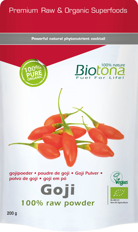 Goji Raw Powder 200g - Biotona - Crisdietética