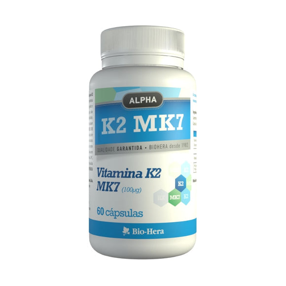 Alpha Vitamina K2 MK7 - 60 Cáps - Bio-Hera - Crisdietética