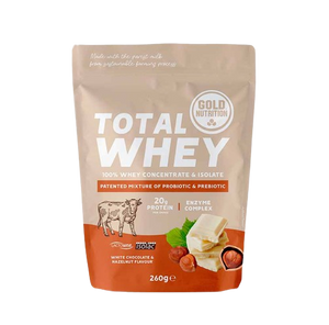 Total Whey 260g - White Chocolate Hazelnut - GoldNutrition - Crisdietética