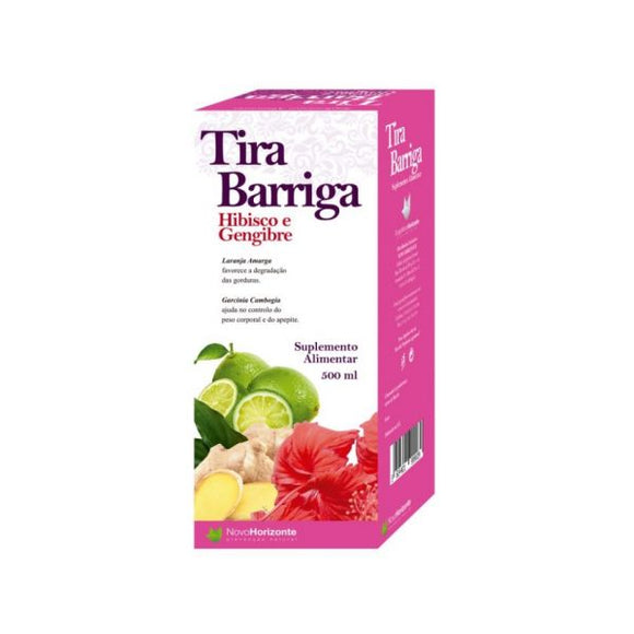 Tira Barriga Hibisco e Gengibre 500ml - Novo Horizonte - Crisdietética