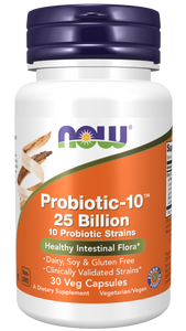 Probiotic-10 25 Billion 30 Cápsulas - Now - Crisdietética