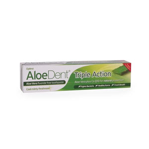 Pasta de Dente Tripla Ação Sem Flúor 100ml - Aloe Dent - Crisdietética