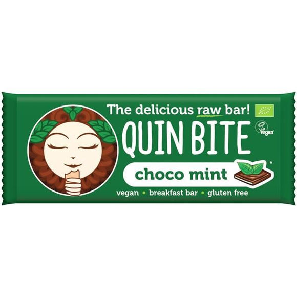 Barra de Chocolate e Menta Biológico 30g - Quin Bite - Crisdietética