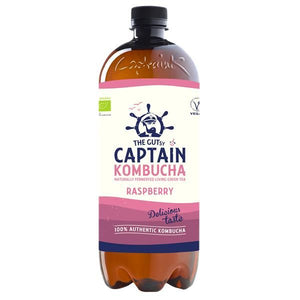 Kombucha Biológica de Framboesa 1L - The Gutsy Captain - Crisdietética