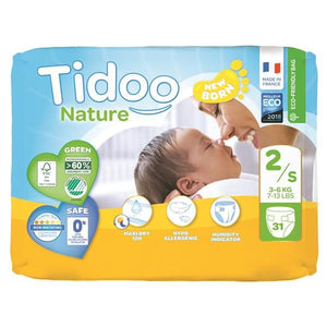 Fraldas Ecológicas Recém-Nascido Tam 2S 3-6kg - Tidoo - Crisdietética