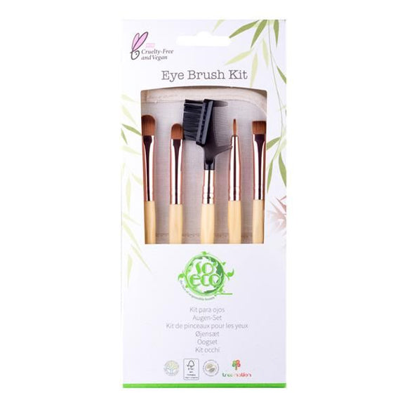 Kit Pinceis Maquilhagem Eco Olhos e Sobrancelha - So Eco - Crisdietética