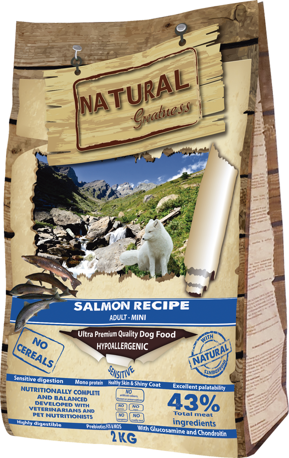 Natural Greatness Dog Salmon Sensitive Mini 2kg - Crisdietética