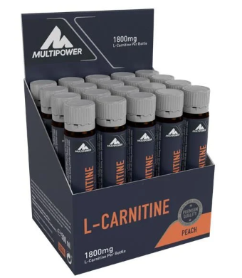 L-Carnitina Líquida 20 Ampolas Pêssego - MultiPower - Crisdietética