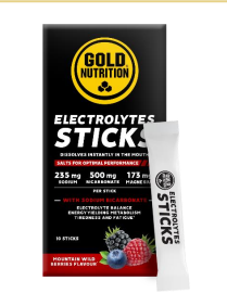 Electrolytes Wild Berries 10 Sticks - Goldnutrition - Crisdietética