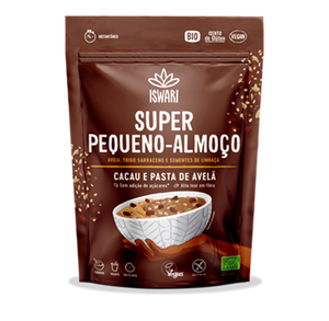 Super Peq. Almoço Bio Cacau e Manteiga Avelã 360g- Iswari - Crisdietética