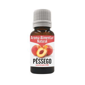 Aroma Alimentar Natural de Pêssego 20ml - Elegante - Crisdietética