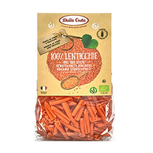 Massa Strozzapreti Lentilhas Vermelhas Sem Glúten 250g - Dalla Costa - Crisdietética