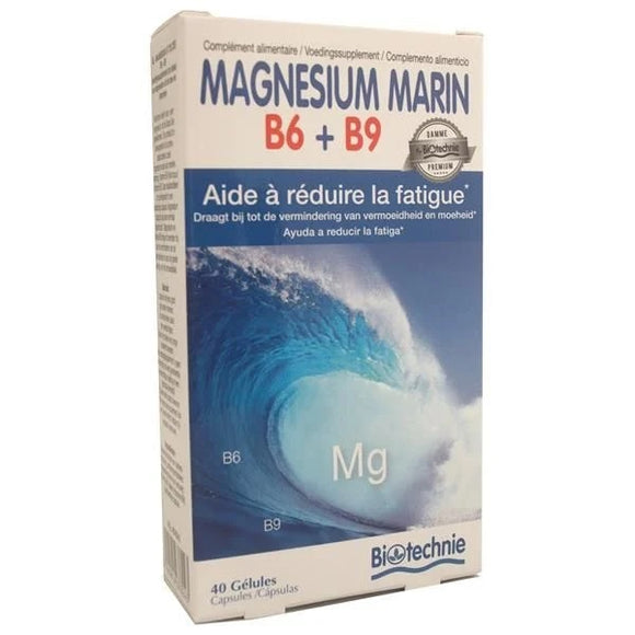 Magnésio Marinho + Vitaminas B6 e B9 40 Cápsulas - Biotechnie - Crisdietética